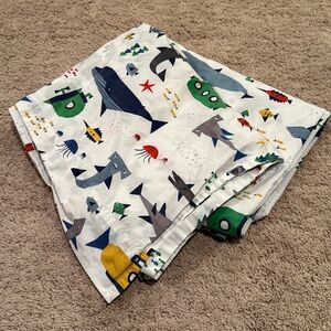 Pottery Barn Kids Ocean Explorer Twin Flat Sheet